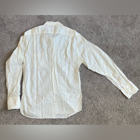 Men's Hugo Boss Vintage Button Up | L | Light Cream - Picture 3 of 5